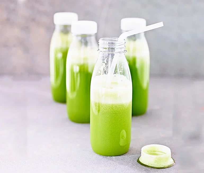 Grön kraft- Juice med smak av äpple, selleri och lime