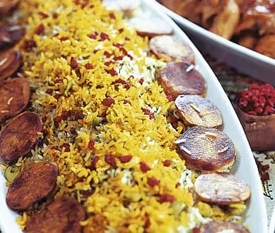 Persiskt ris med bönor - Baghali polo