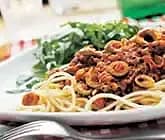 Italiensk köttfärssås med spaghetti