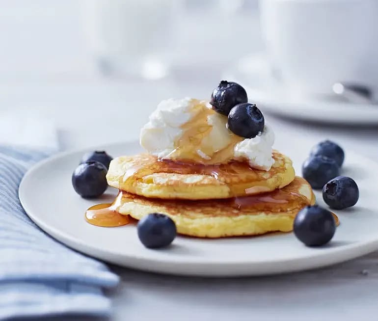 American blueberry pancakes, blåbärspannkakor