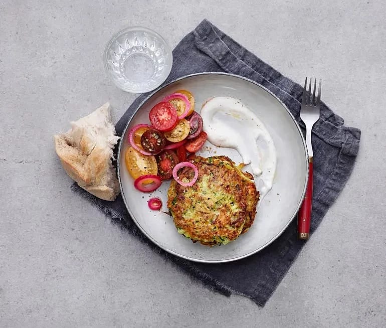 Zucchinifritters med fetaost