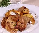 Rostad lammbog med potatis, rotfrukter och tryffeldressing