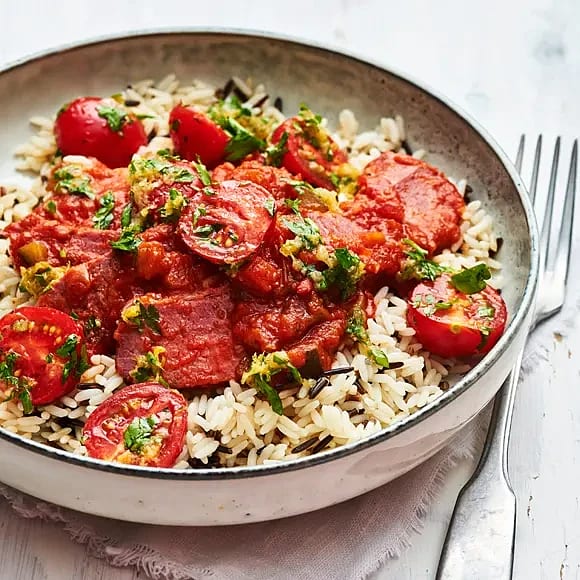 Tomatbräserad bringa med gremolata och tomat