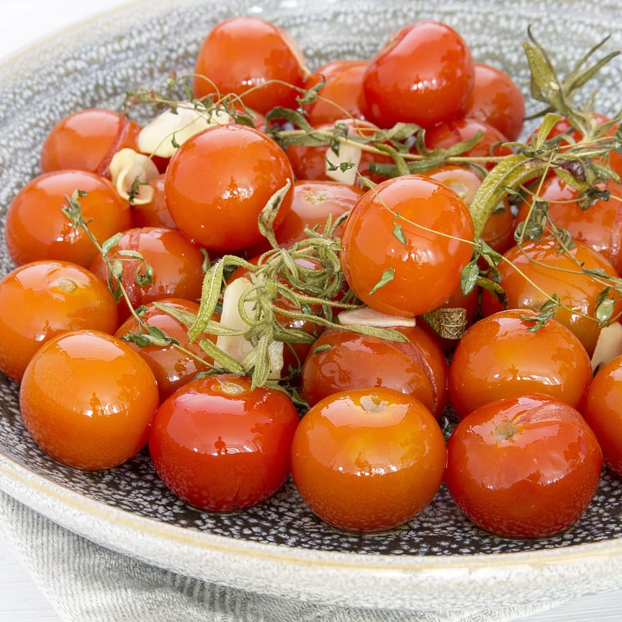 Confiterade tomater