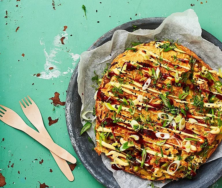 Okonomiyaki med bukettblomkål