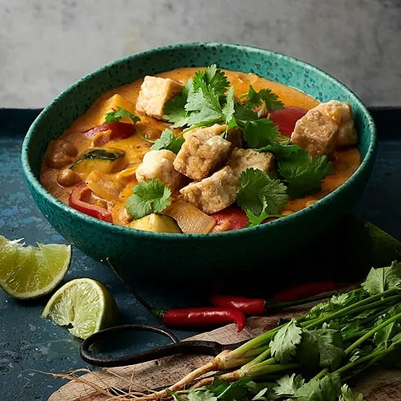 Röd curry med tofu