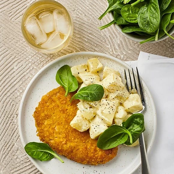 Vegoschnitzel med potatissallad