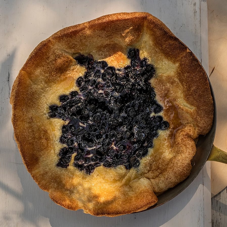 Dutch baby – ugnspannkaka med blåbär