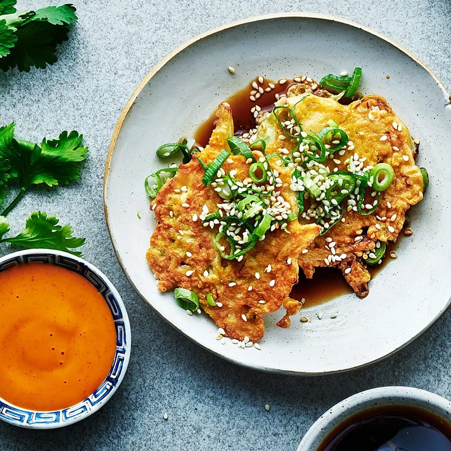Mini okonomiyaki - Japanska vitkålspannkakor