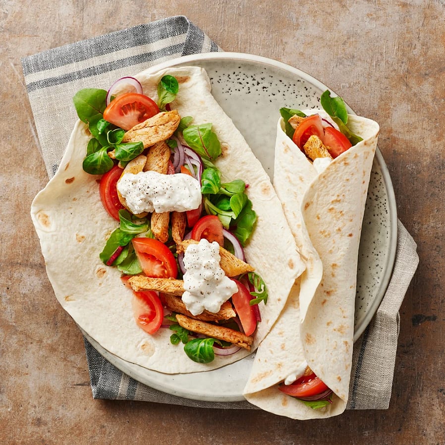 Wrap med fetacrème och kyckling | Recept ICA.se