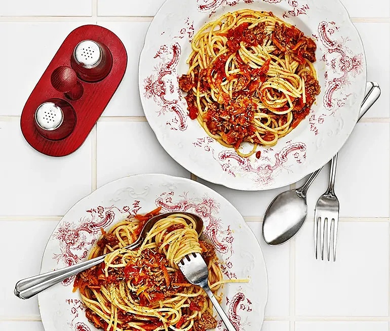 Spaghetti bolognese med rosmarin