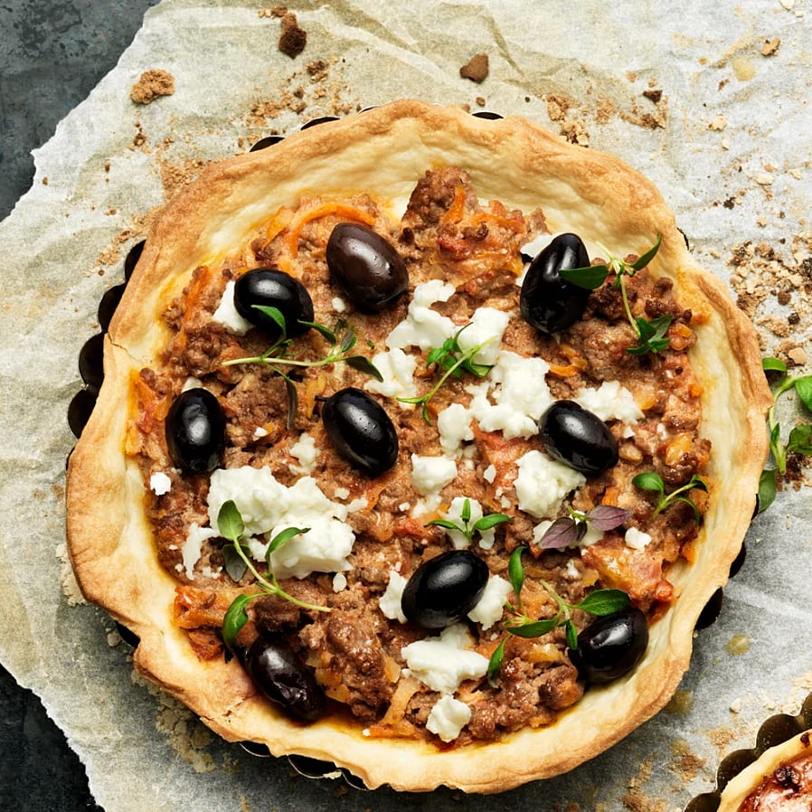 Köttfärspaj med feta