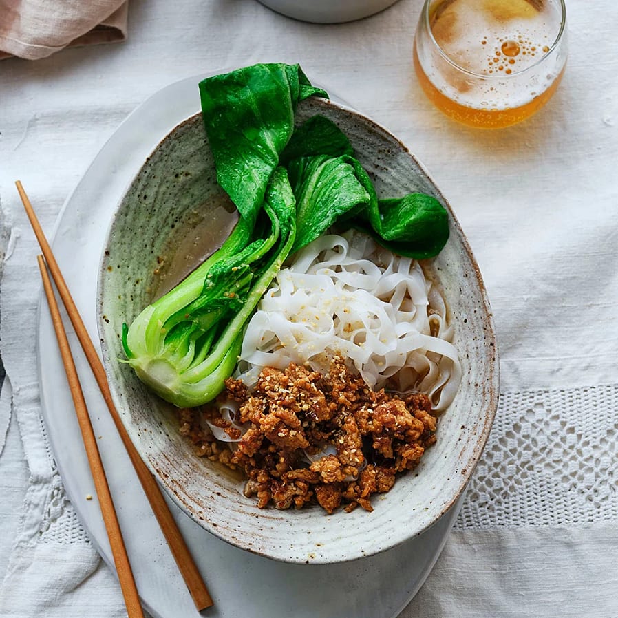 Tantanmen med risnudlar