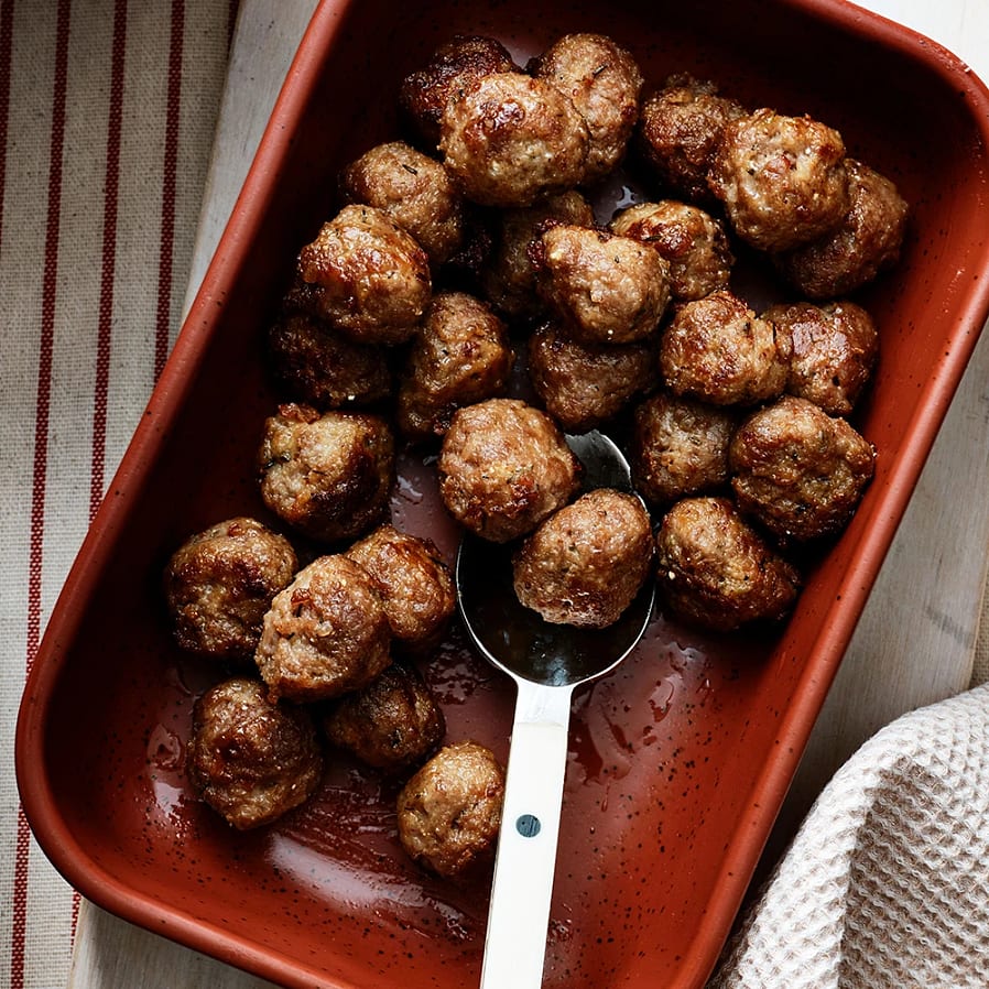 Köttbullar med Västerbottensost, senap och timjan