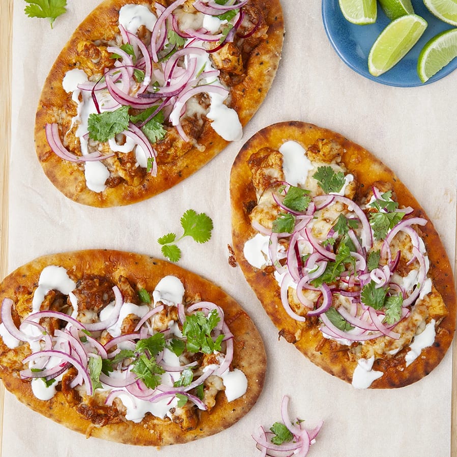 Butter chicken pizza