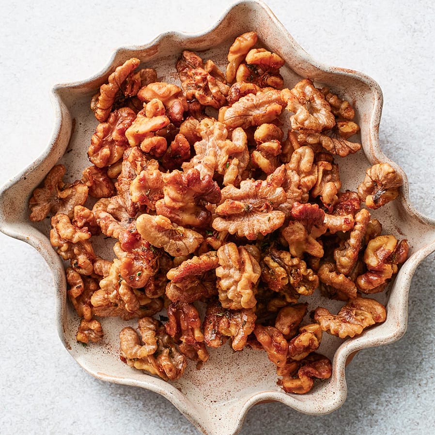 Apelsin- och rosmarinkryddade valnötter