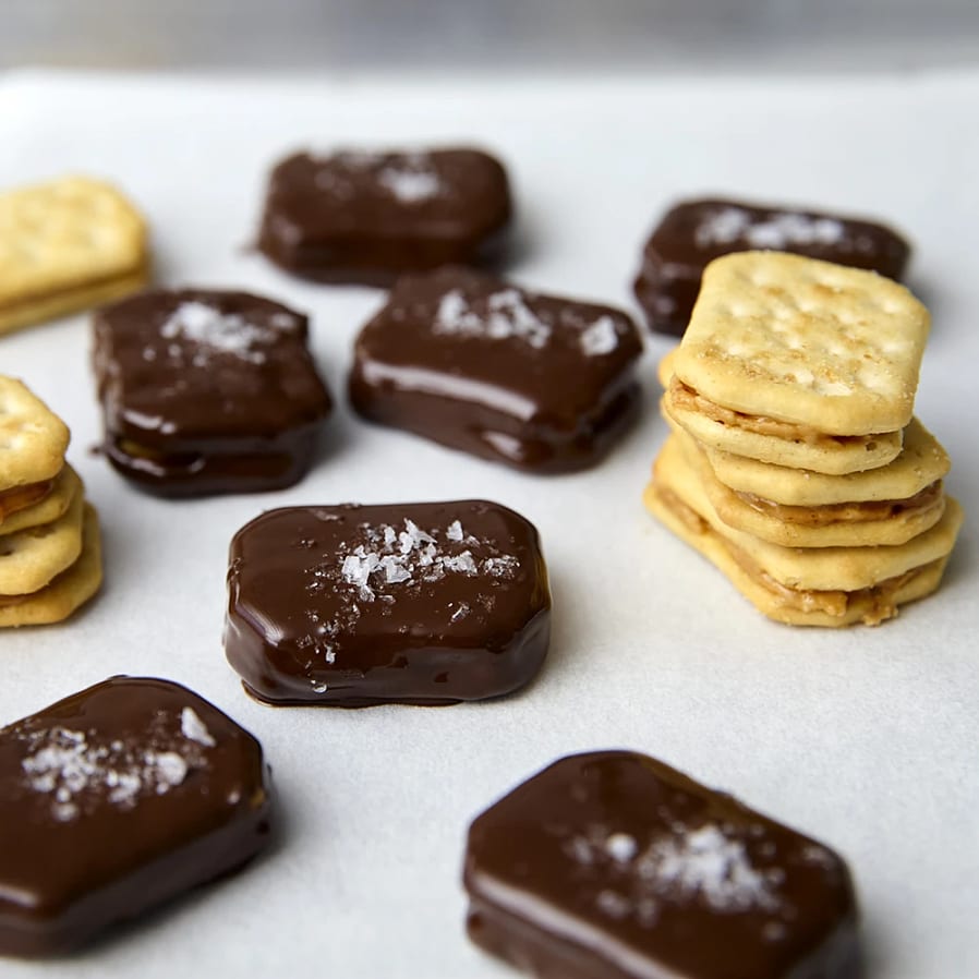 Minisnacks med choklad