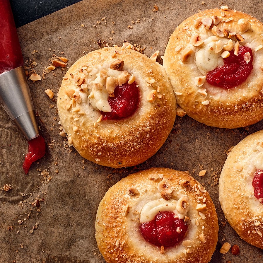 Cheesecakebulle med äppelmos