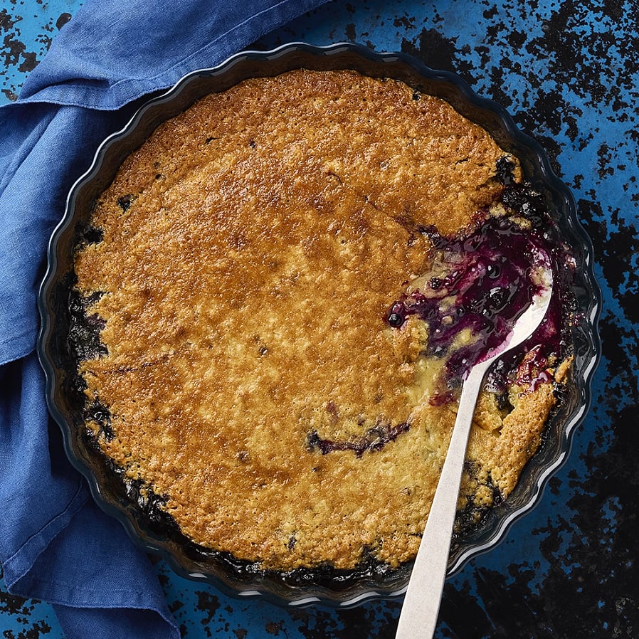 Knäckig blåbärspaj