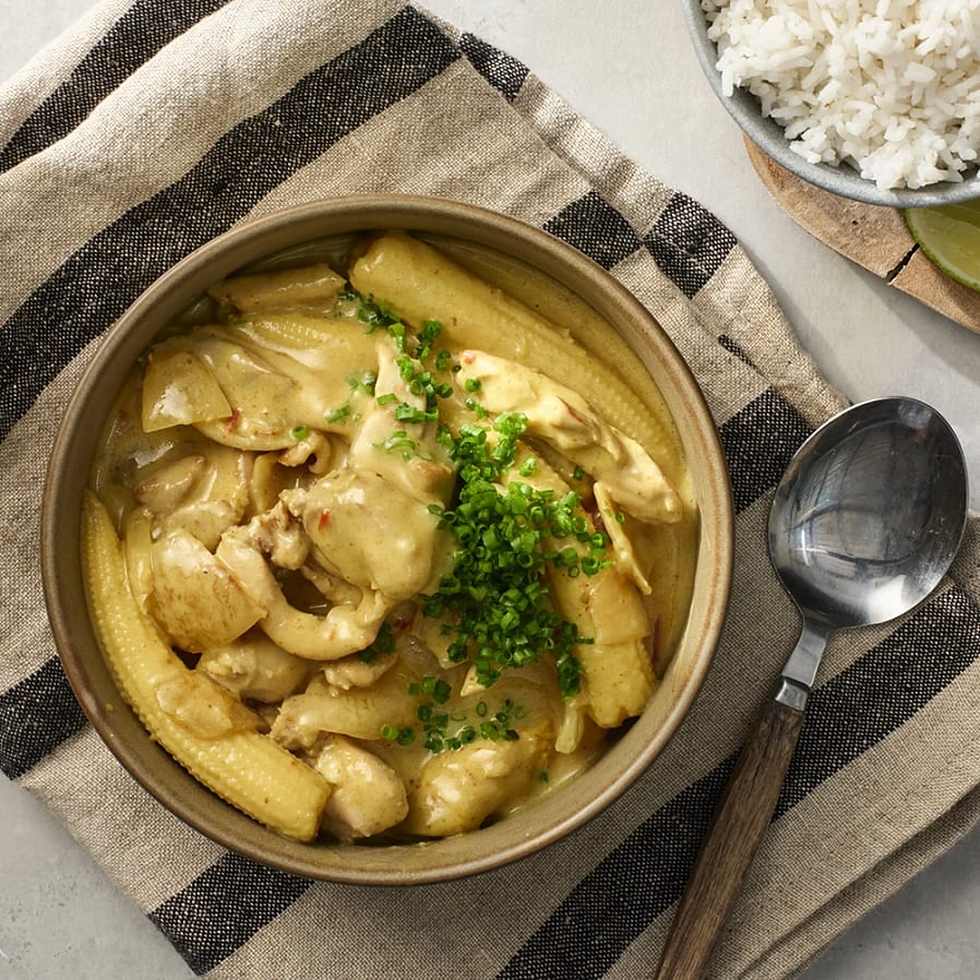 Kycklinggryta med curry och kokosmjölk