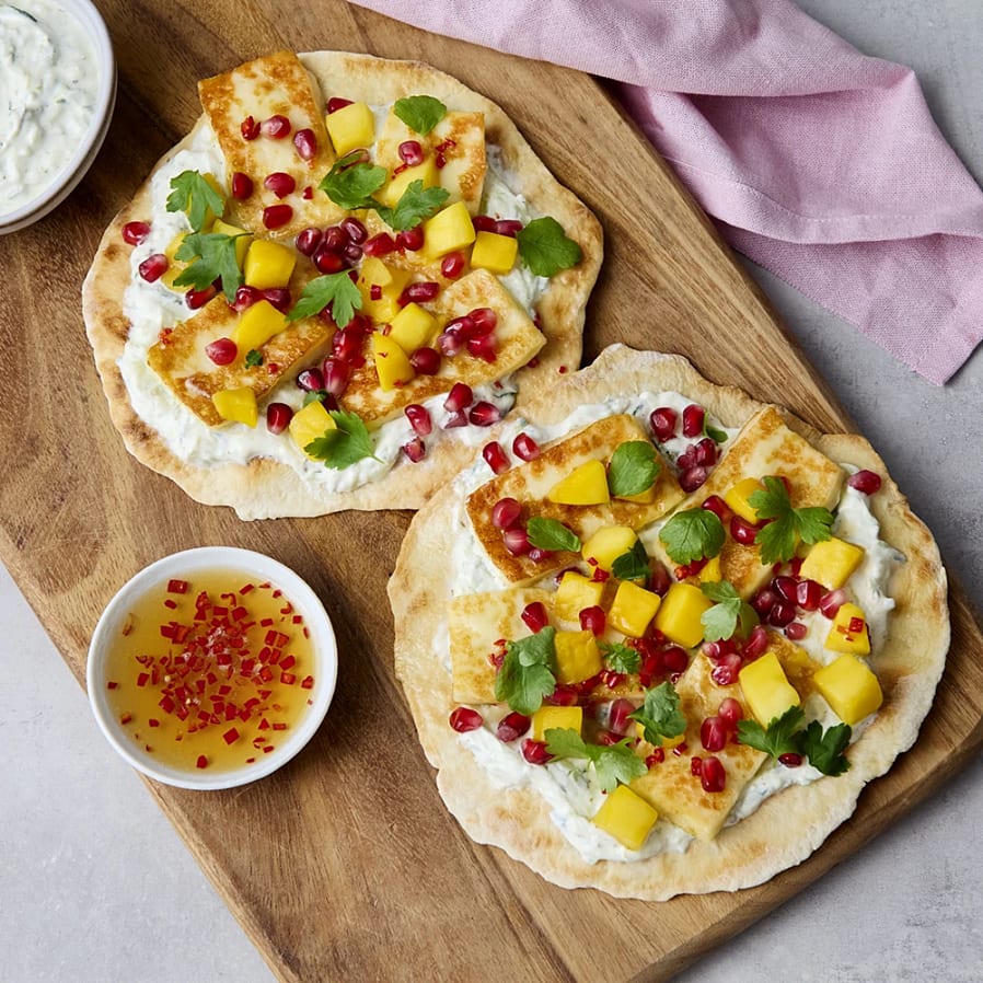 Flatbread med pannoumi och hot honey