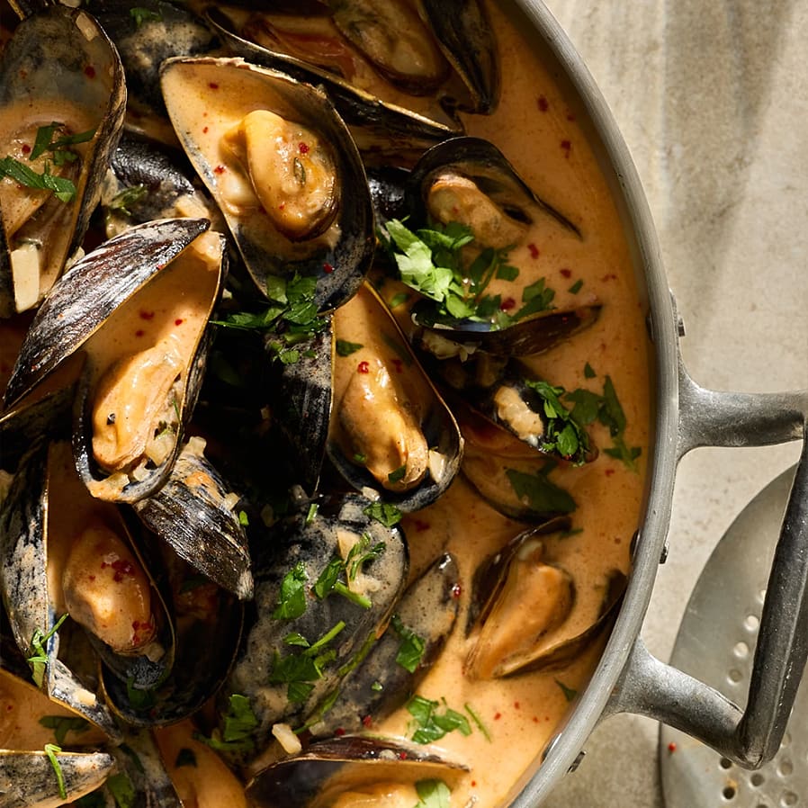 Moules med gochujang