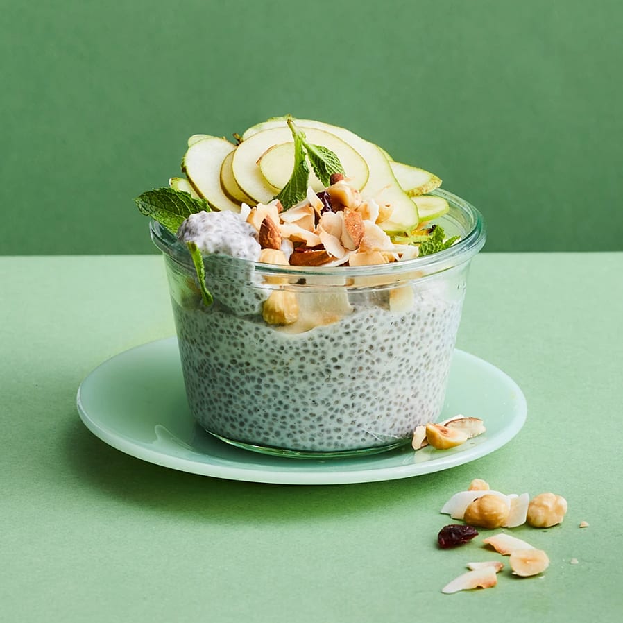 Chiapudding med päronsplittsmak