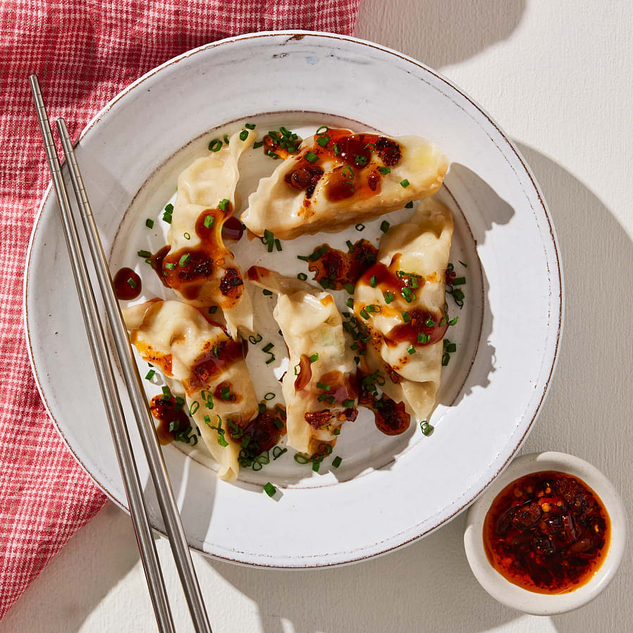 Dumplings med crispy chili oil