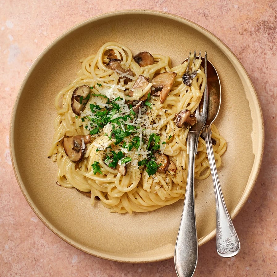 Vegocarbonara med svamp
