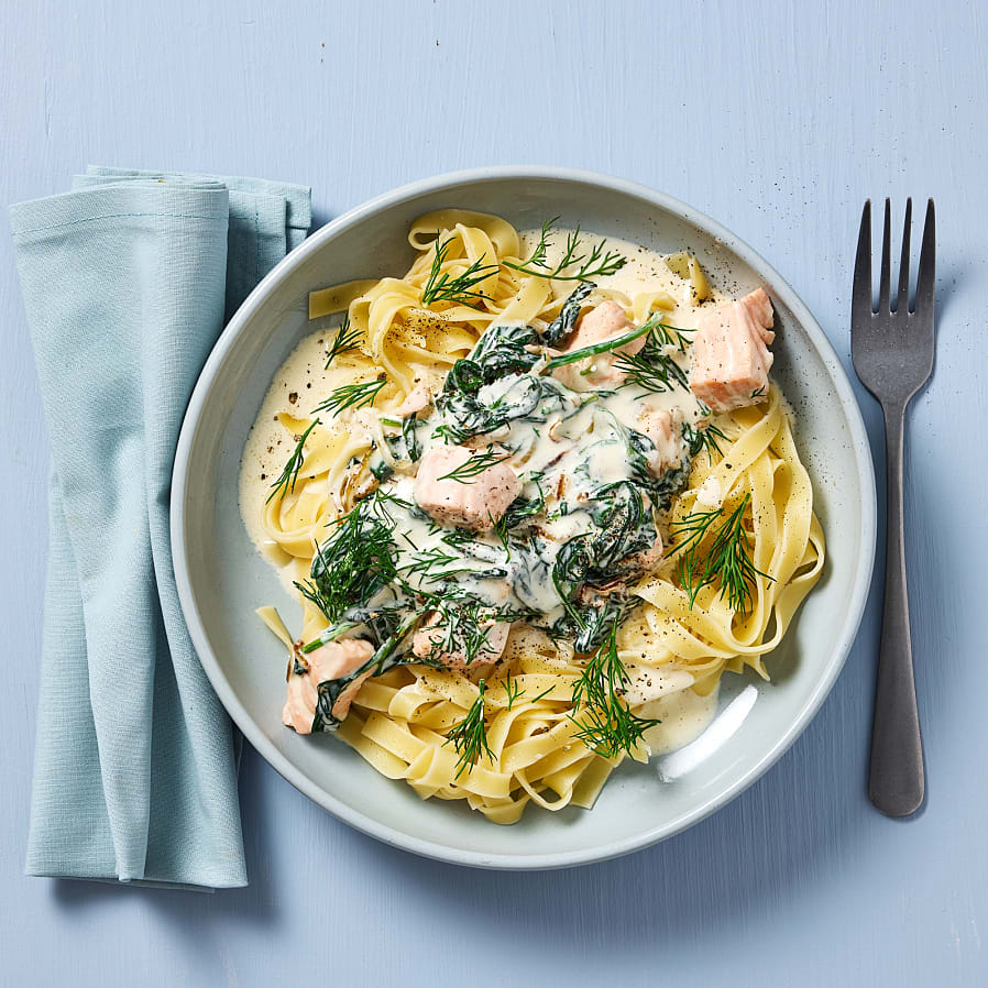 Krämig laxpasta