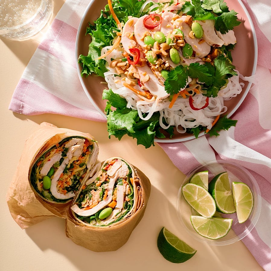 Asiatiska kycklingwraps