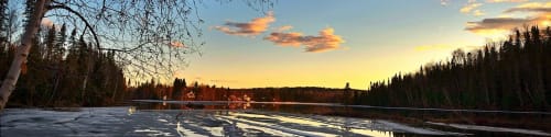 Naturbild med snö som smälter