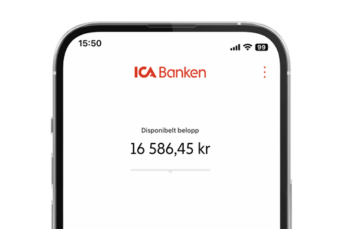 Snabbsaldo i ICA Bankens app
