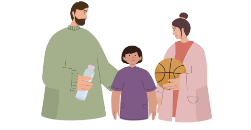 Illustration Varannan vecka-familj