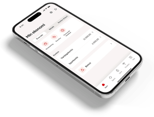 ICA Bankens app i en smartphone.