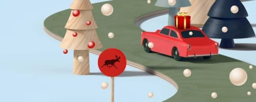 Bil med julklapp på taket - läs allt om julen