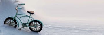 Cykel i snön