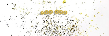 kund nummer 600 000. Konfetti.