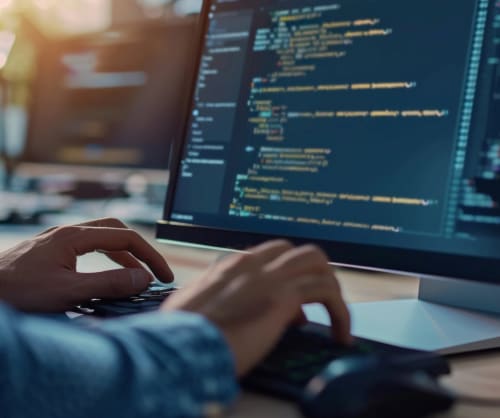 Person som kodar på en dator.