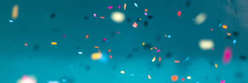 konfetti. Vinnarna i tävlingen Betala & vinn.