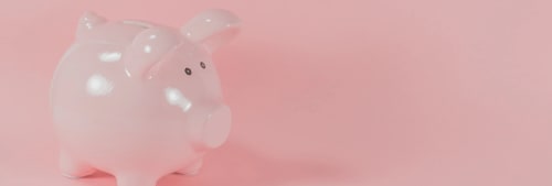 En rosa liten spargris.