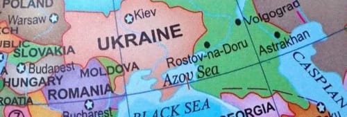 Karta över delar av Europa