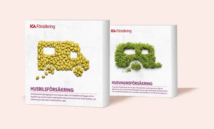 Två produktboxar för Husbilsförsäkring och Husvagnsförsäkring.