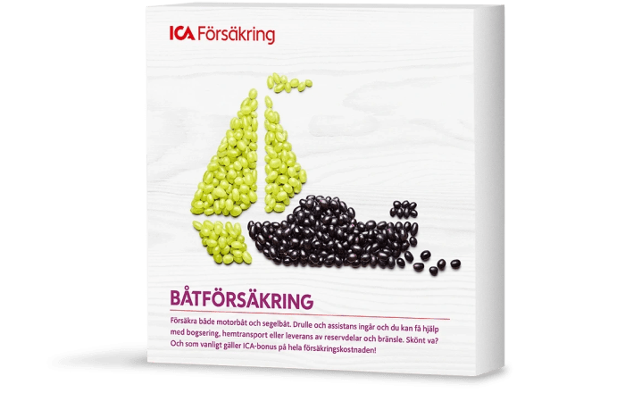 En box med båtförsäkring.