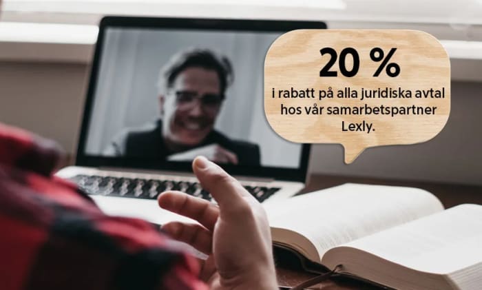 20 % rabatt på juridiska avtal hos Lexly