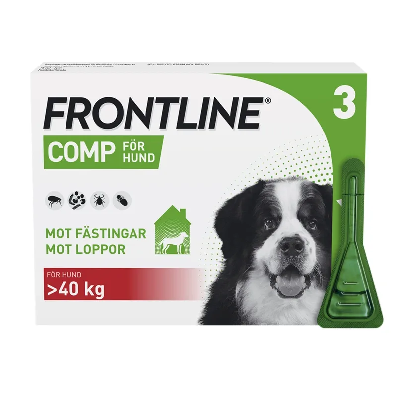 Frontline Comp Spot-on lösning för stor hund 402 mg/361,8 mg 3 x 4,02 ml - Loppor & löss hund