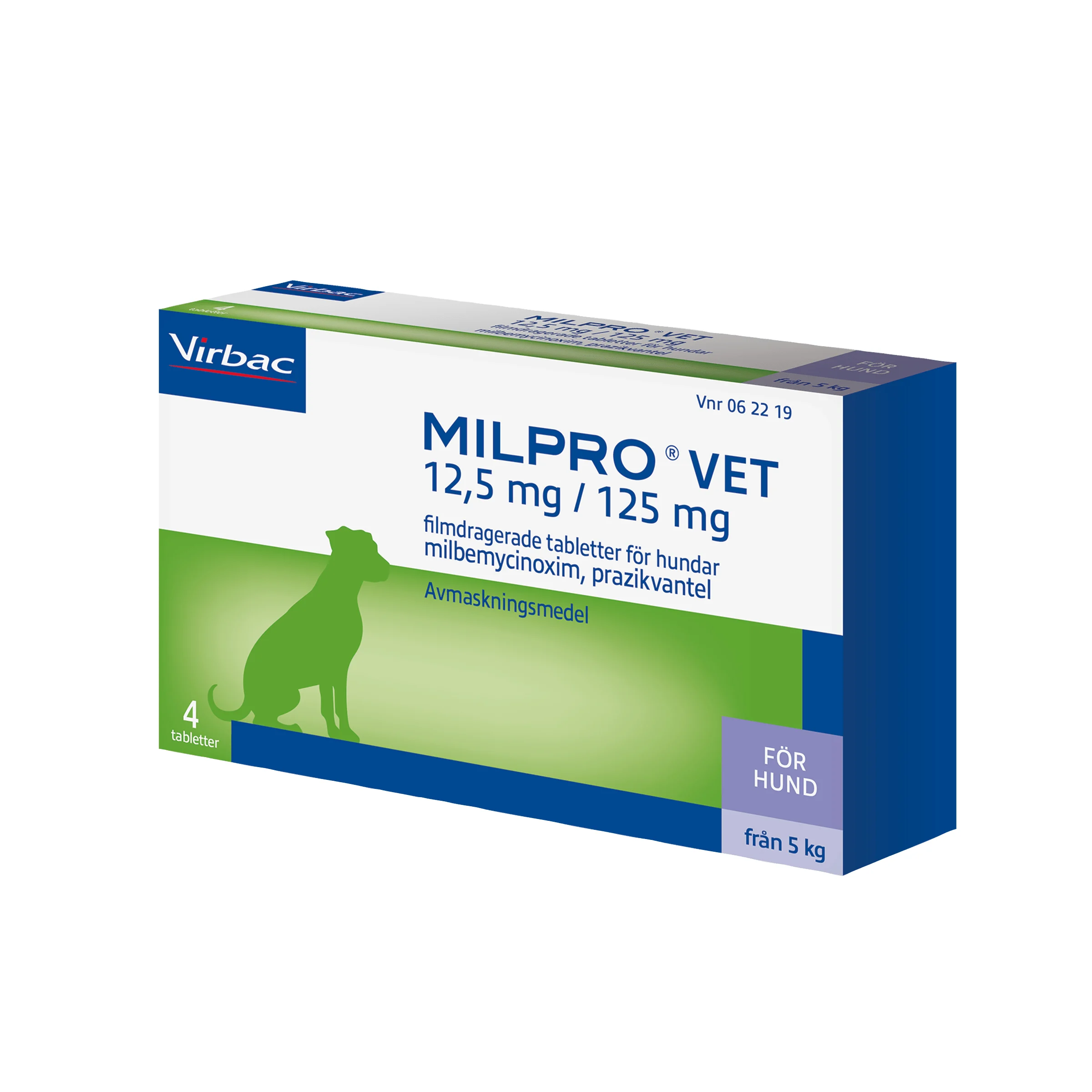 Milpro Vet för Hund 12,5 mg / 125 mg, 4 tabletter - Bandmask hund
