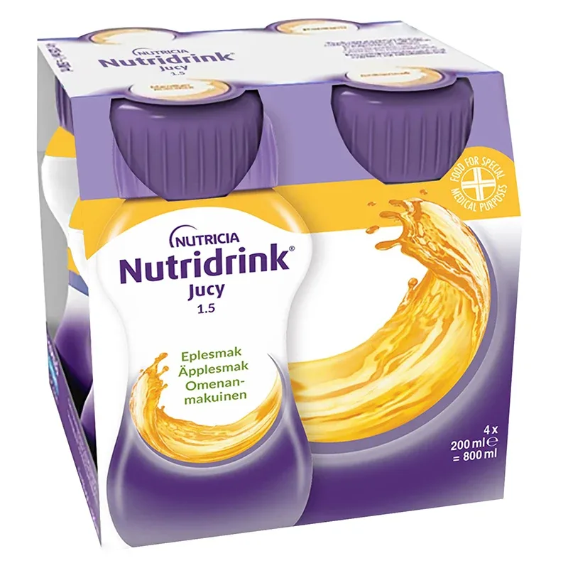 Nutridrink Jucy drickfärdigt Äpple 4x200ml - Näringsdrycker