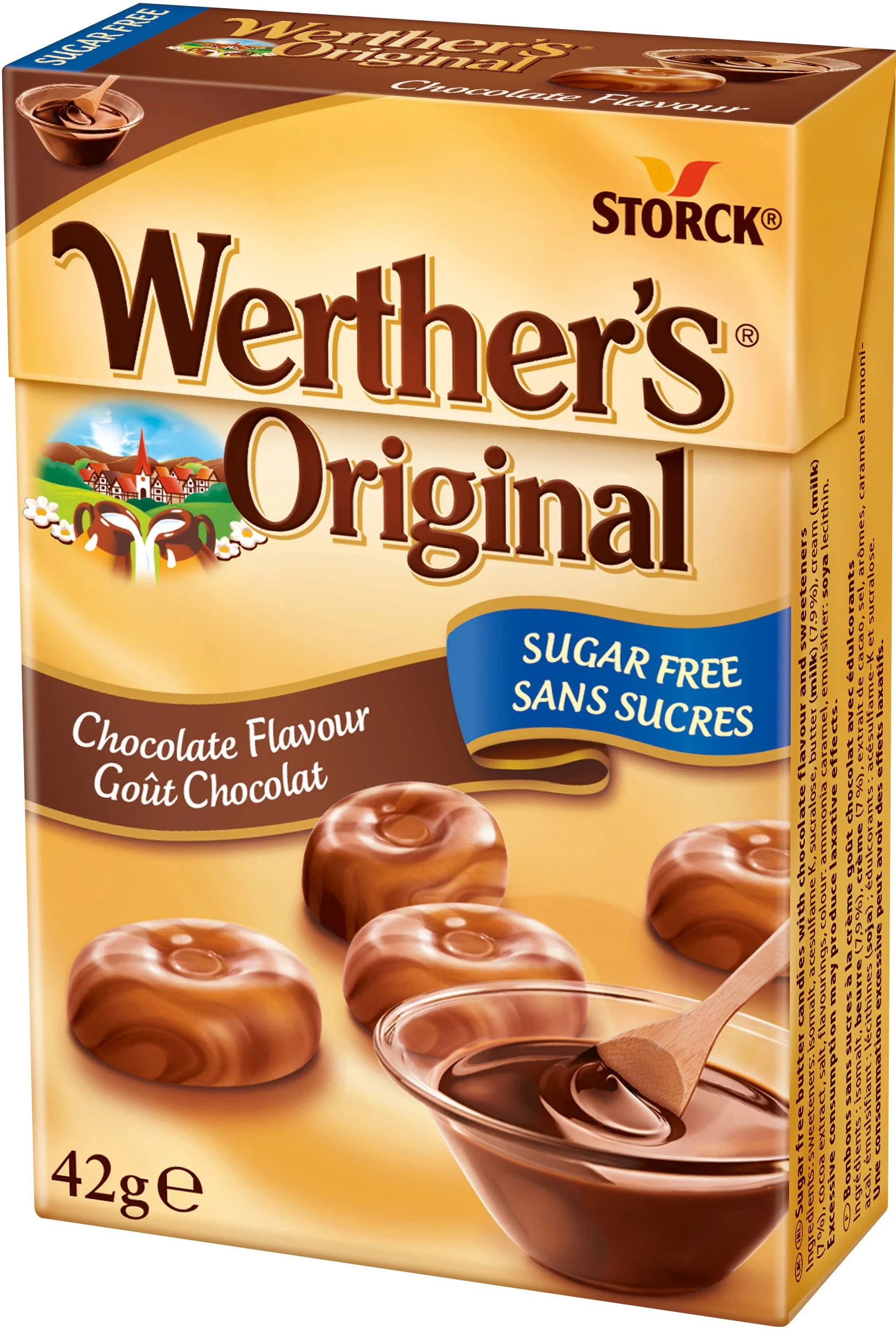 Werthers Original Choklad Sockerfri Tablettask 42 g - Sockerfritt godis