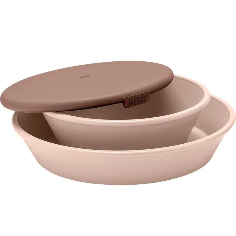 BIBS Dinner Plate Set Blush - Barntallrik & barnbestick